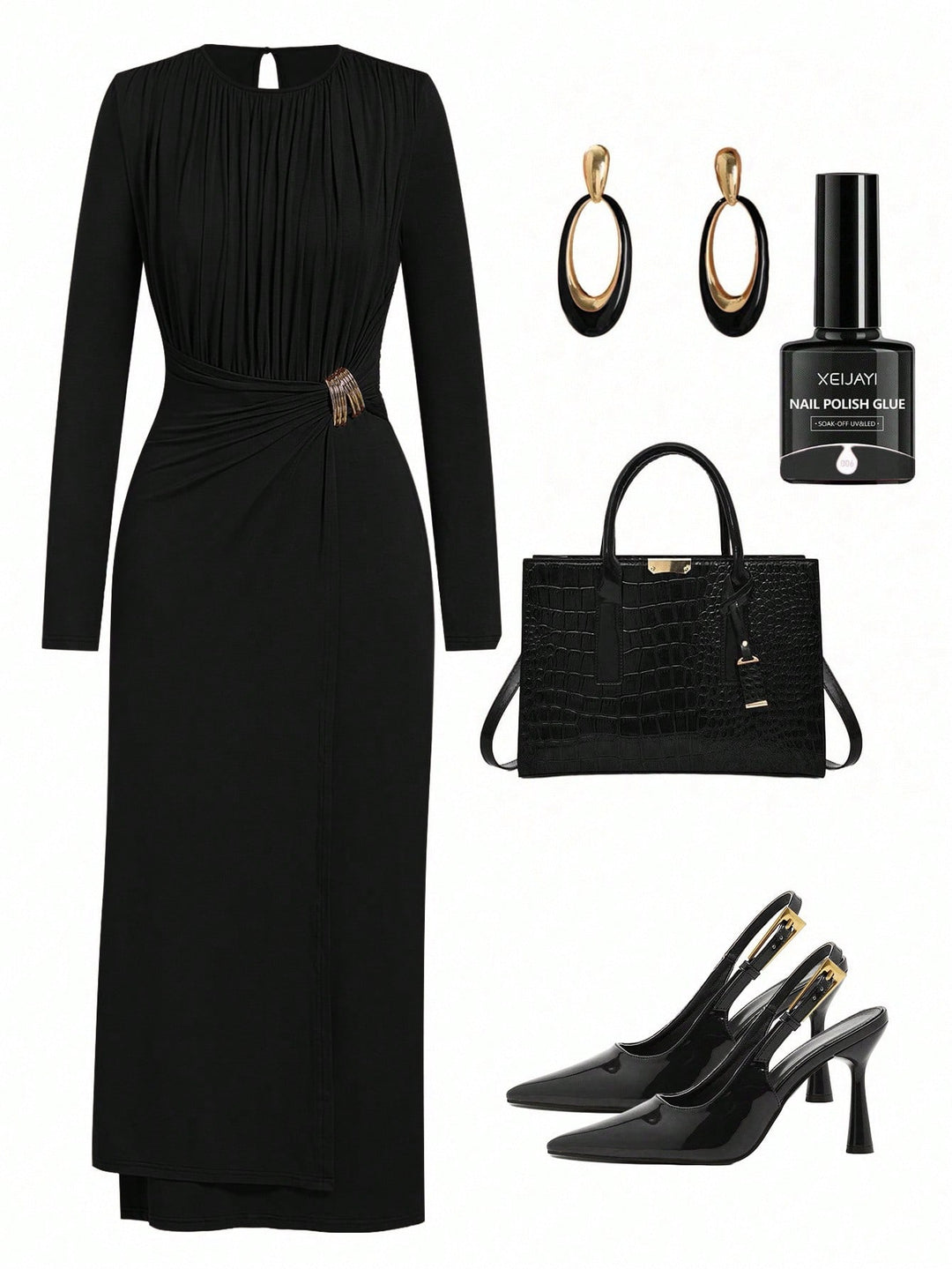 Rochie maxi SHEIN, negru