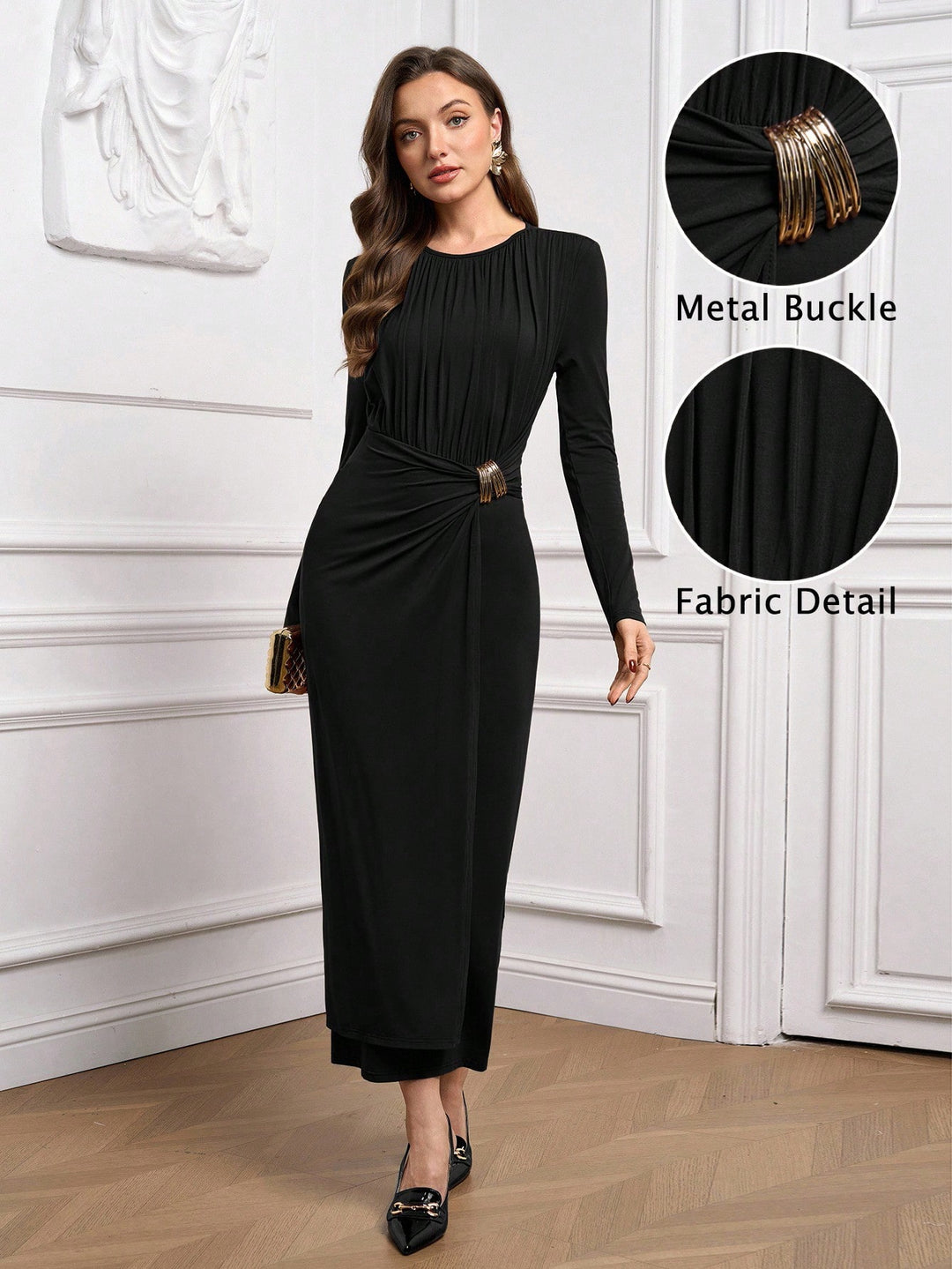 Rochie maxi SHEIN, negru