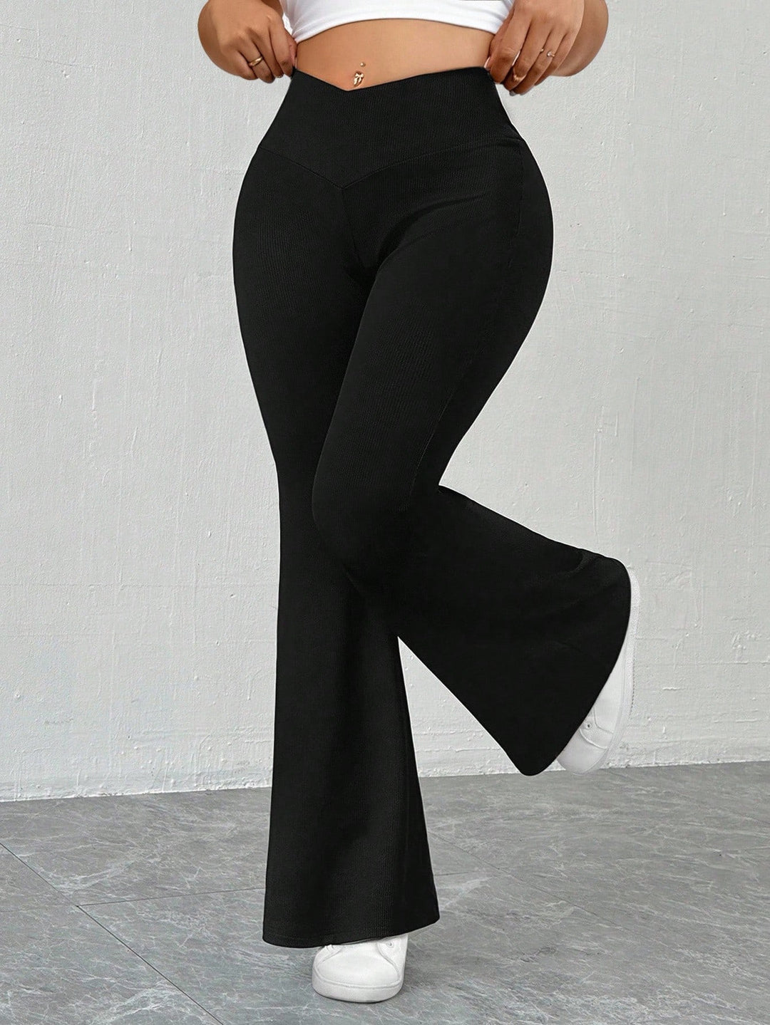 Shein Curve+ nadrág, fekete
