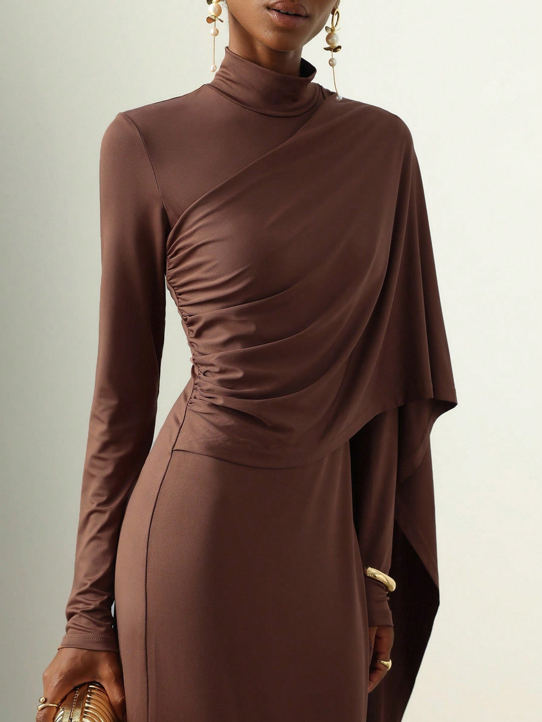 Rochie maxi SHEIN, maro