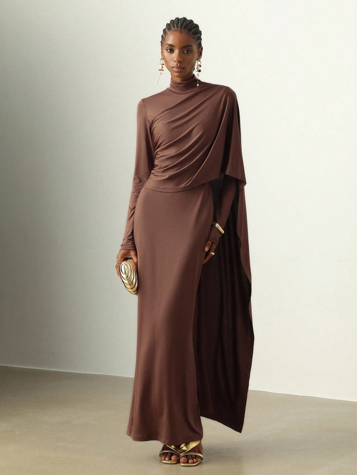 Rochie maxi SHEIN, maro