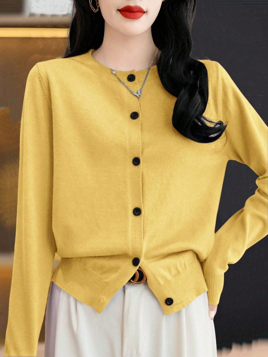 Cardigan SHEIN, galben