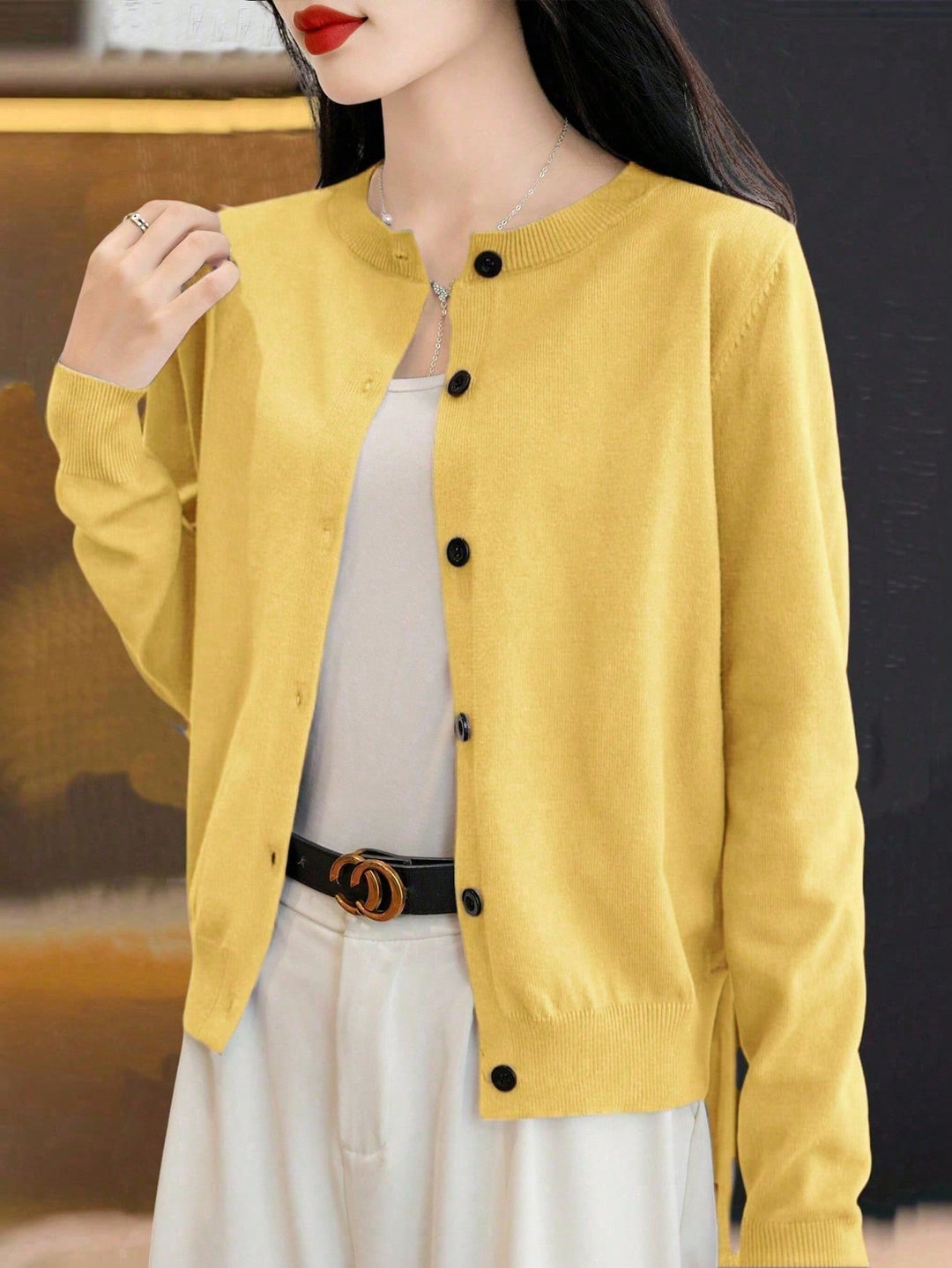 Cardigan SHEIN, galben