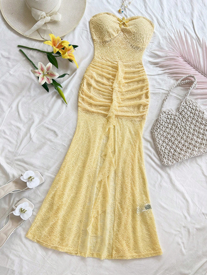 Rochie maxi SHEIN, galben
