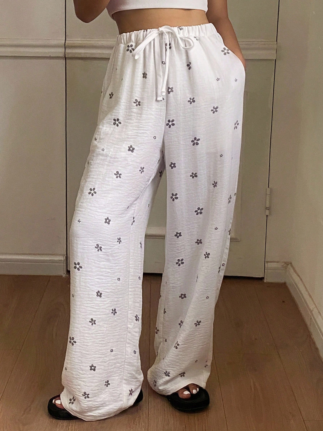 Pantaloni SHEIN, alb