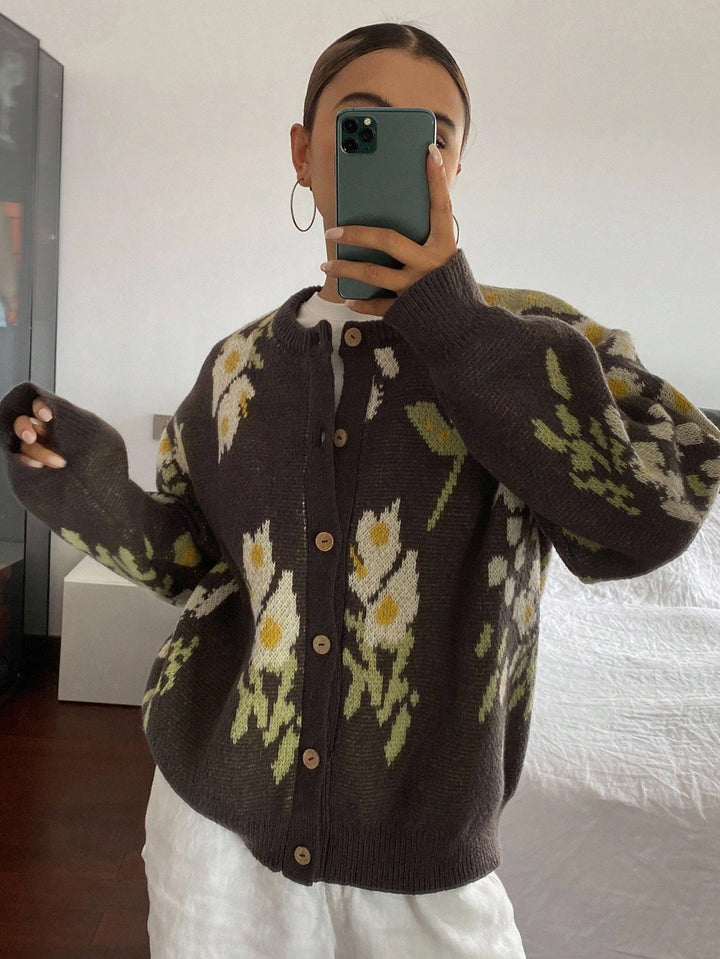 Cardigan SHEIN, maro