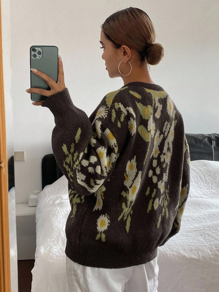 Cardigan SHEIN, maro