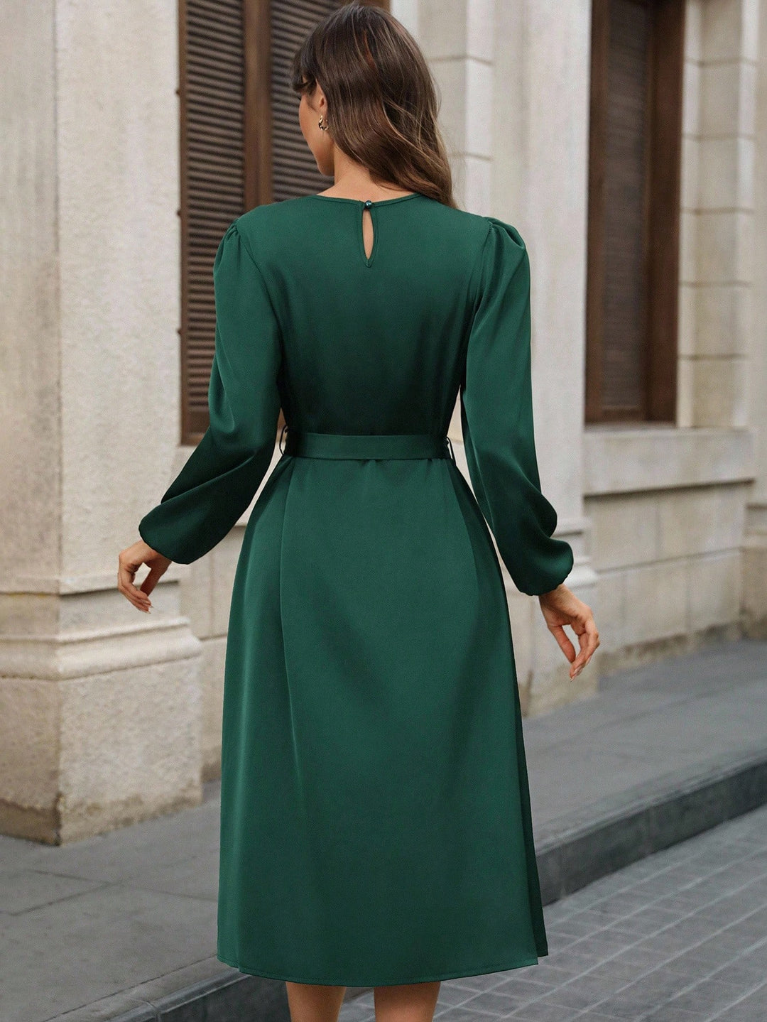 Shein midi ruha, zöld