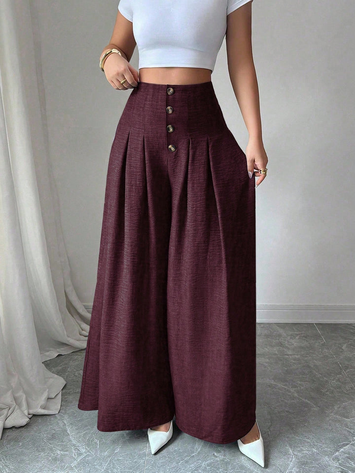 Pantaloni SHEIN, vișiniu