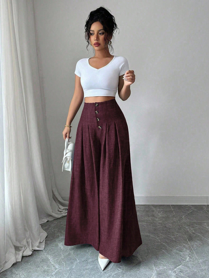 Pantaloni SHEIN, vișiniu
