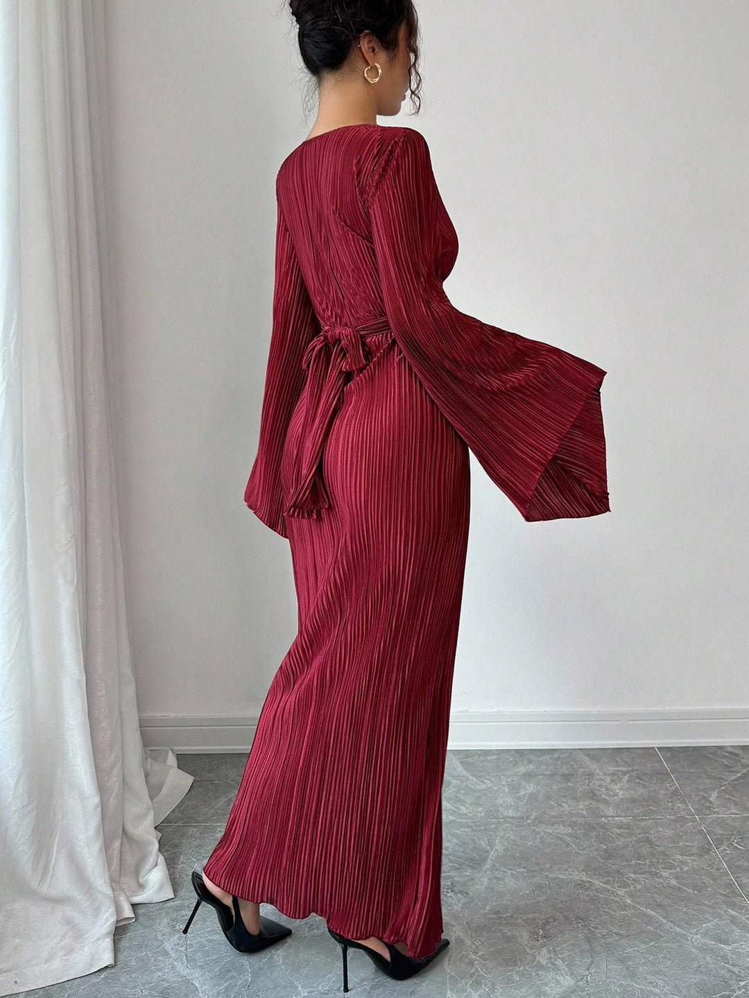 Rochie midi SHEIN, vișiniu