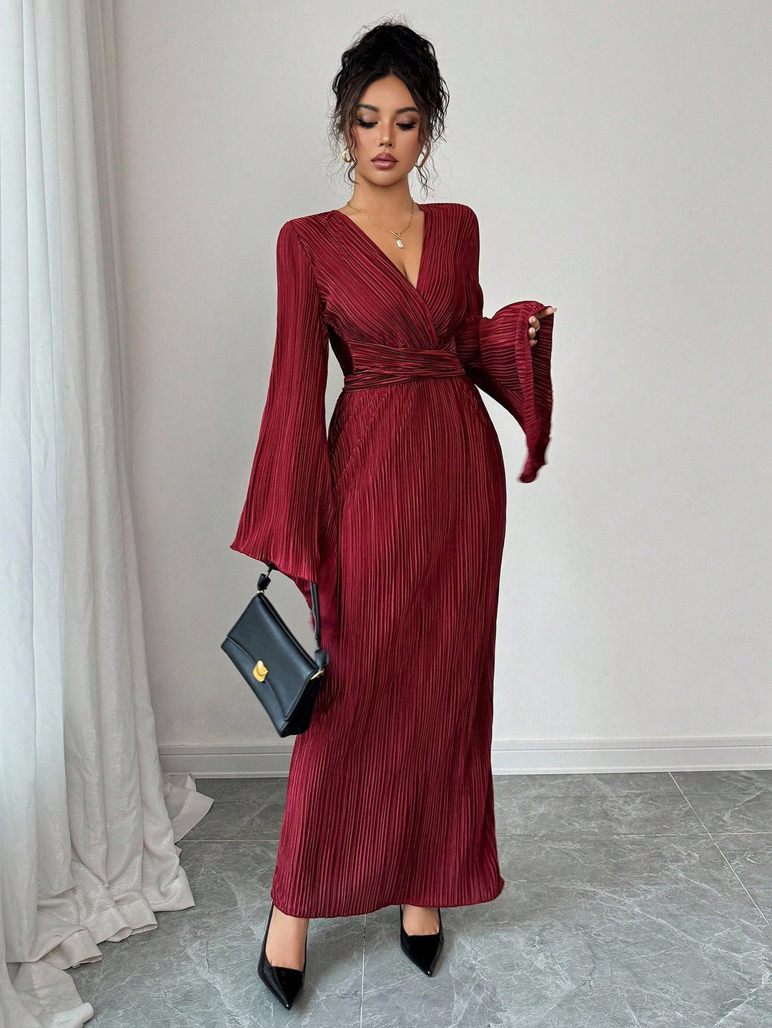 Rochie midi SHEIN, vișiniu