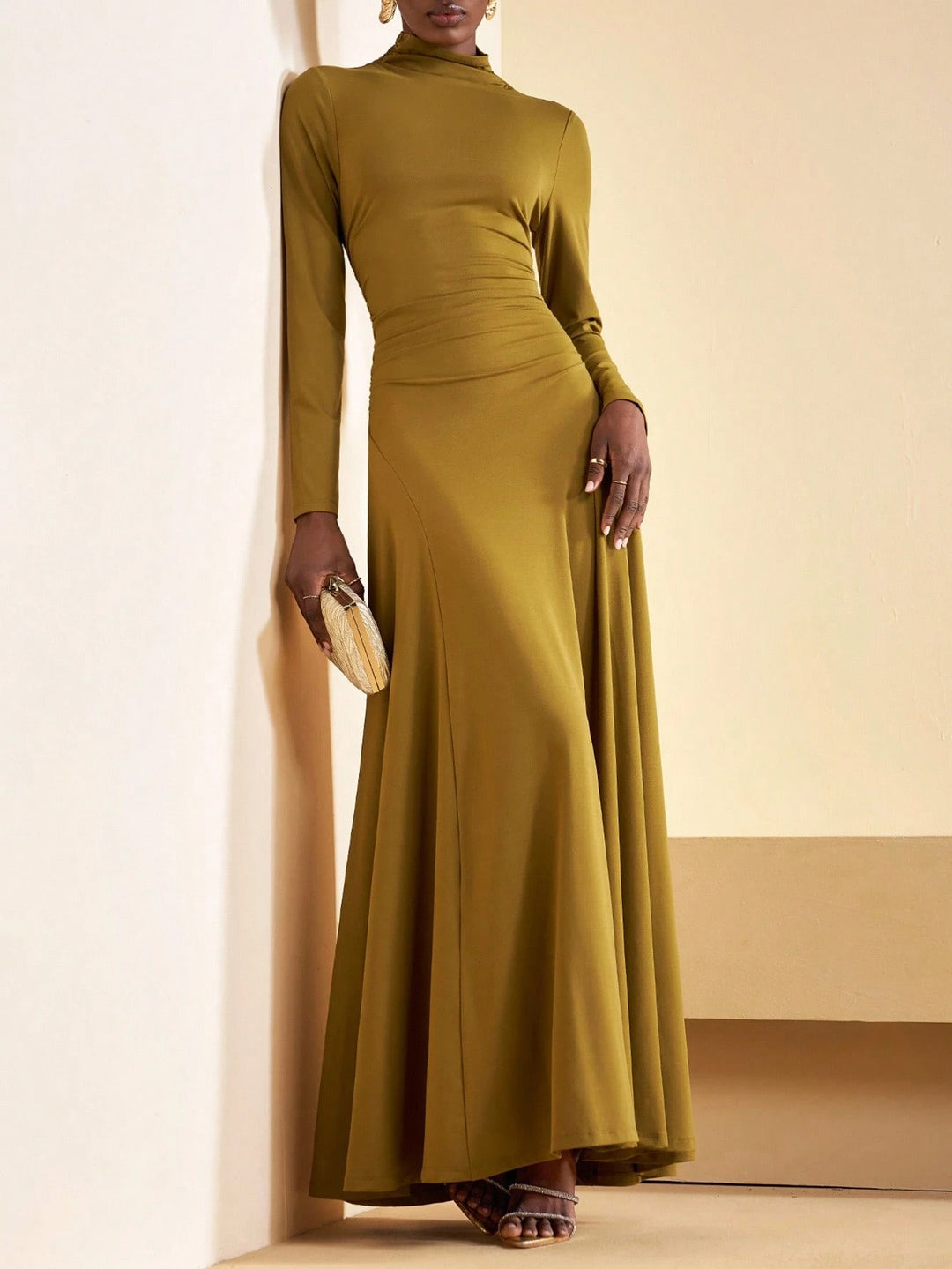 SHEIN maxi ruha, khaki