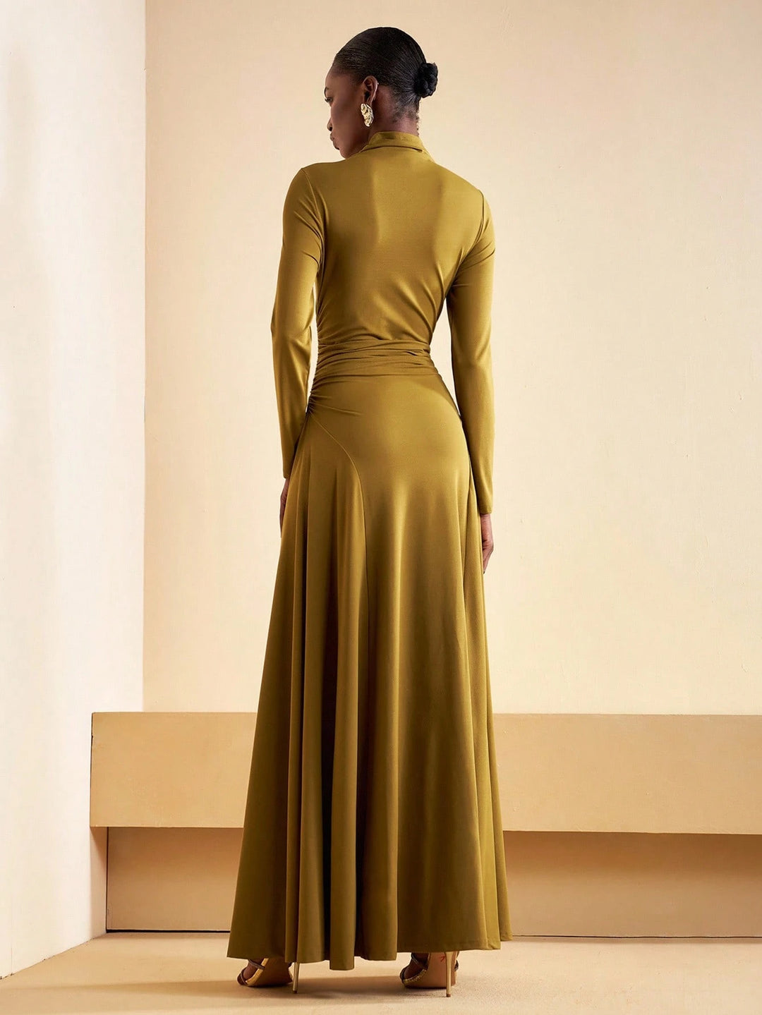 SHEIN maxi ruha, khaki