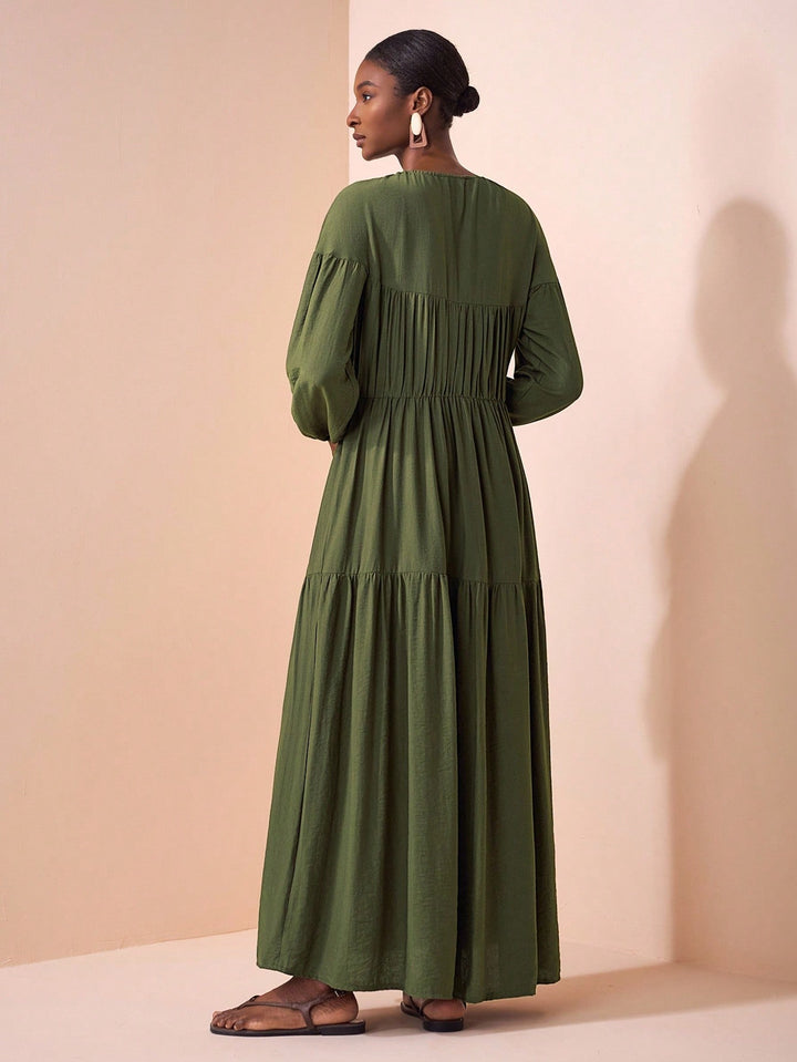 Shein maxi ruha, khaki
