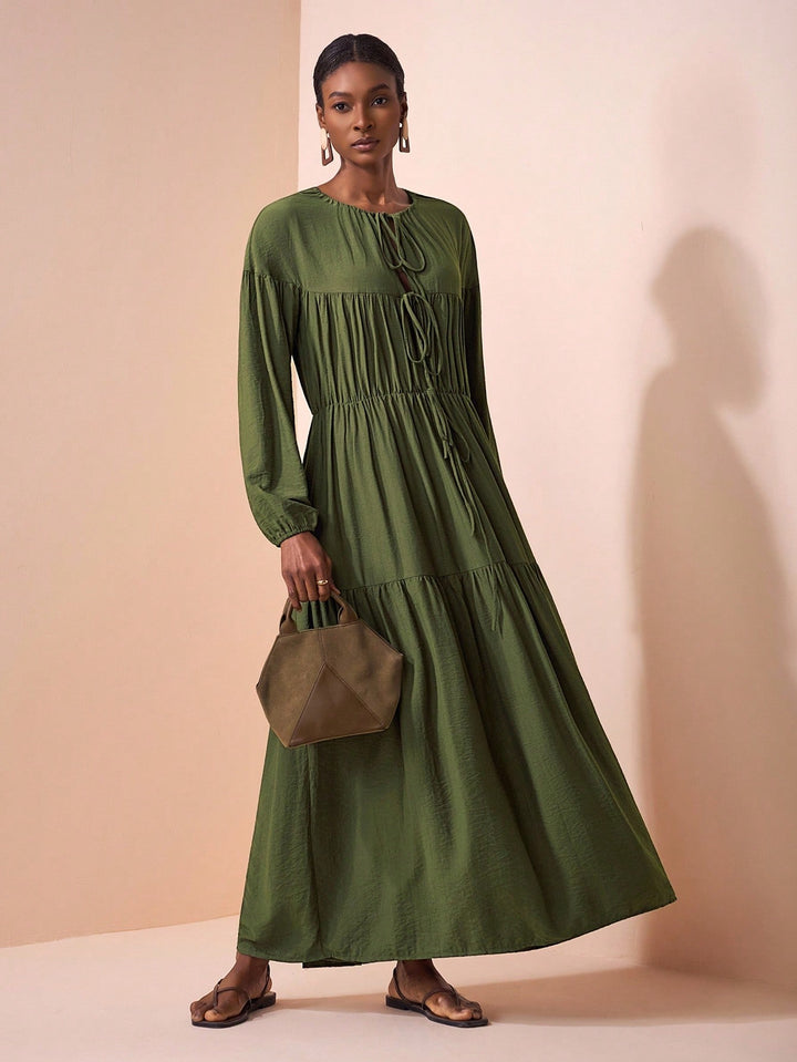 Shein maxi ruha, khaki