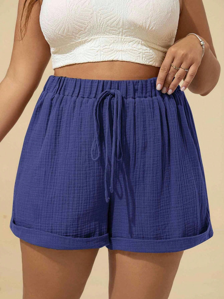 Shein Curve+ rövidnadrág, kék