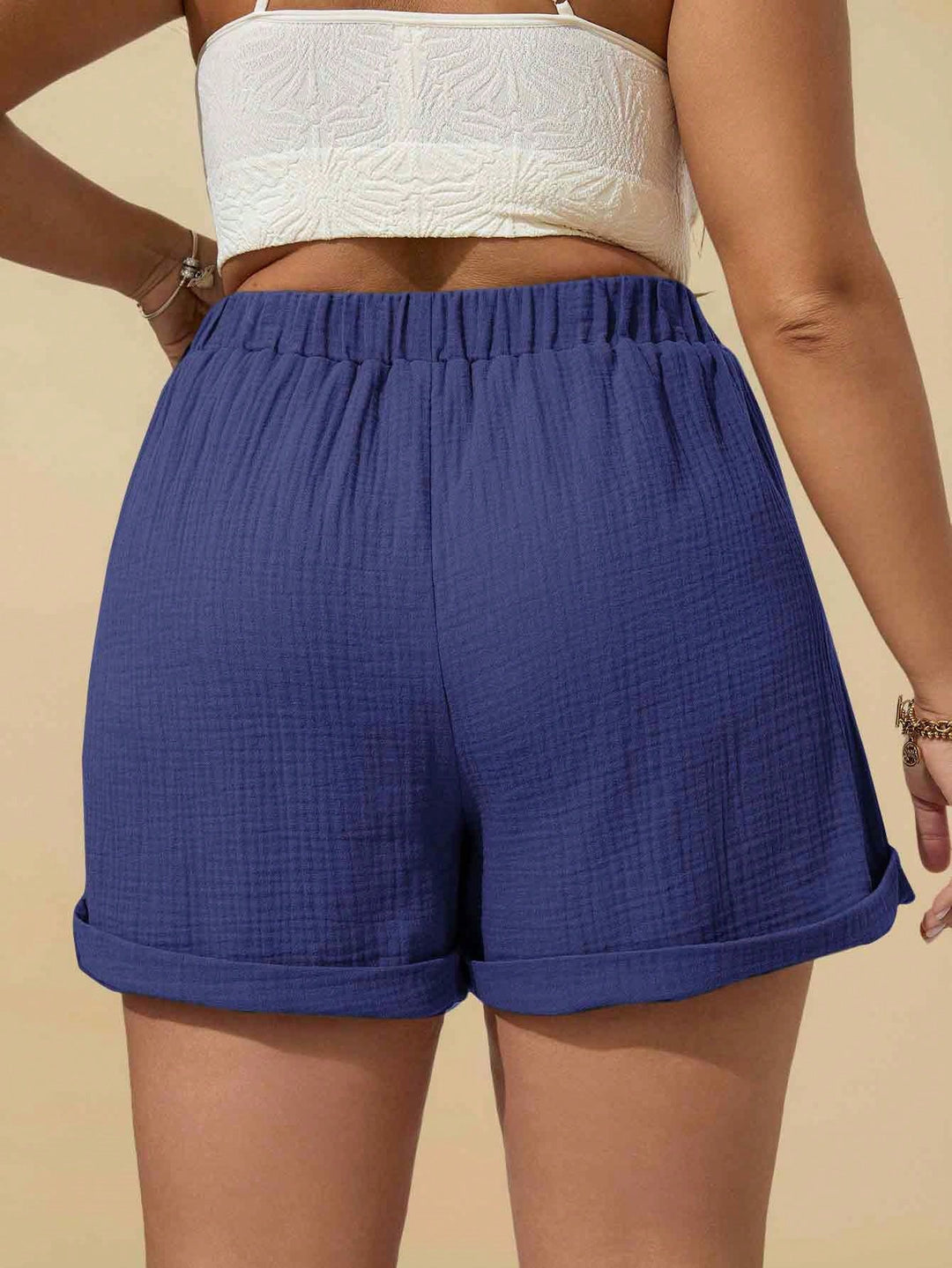 Shein Curve+ rövidnadrág, kék