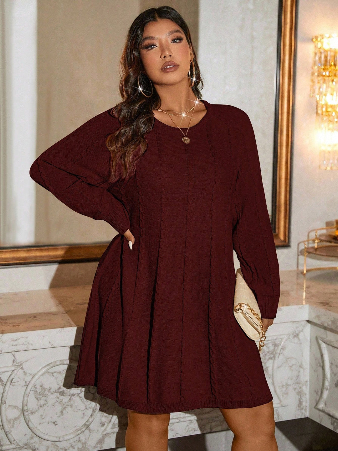 Rochie SHEIN, vișiniu