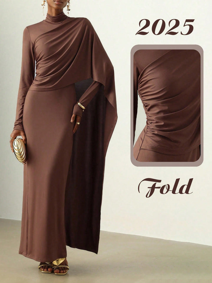 Rochie maxi SHEIN, maro