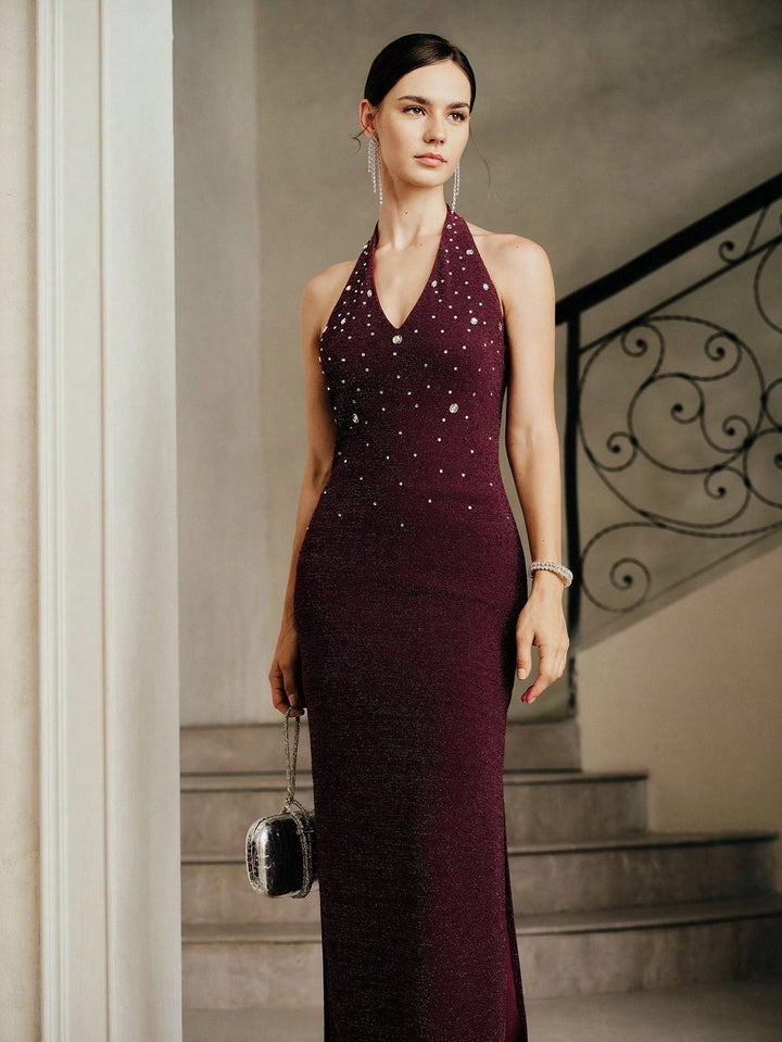 SHEIN Maxi ruha, bordó