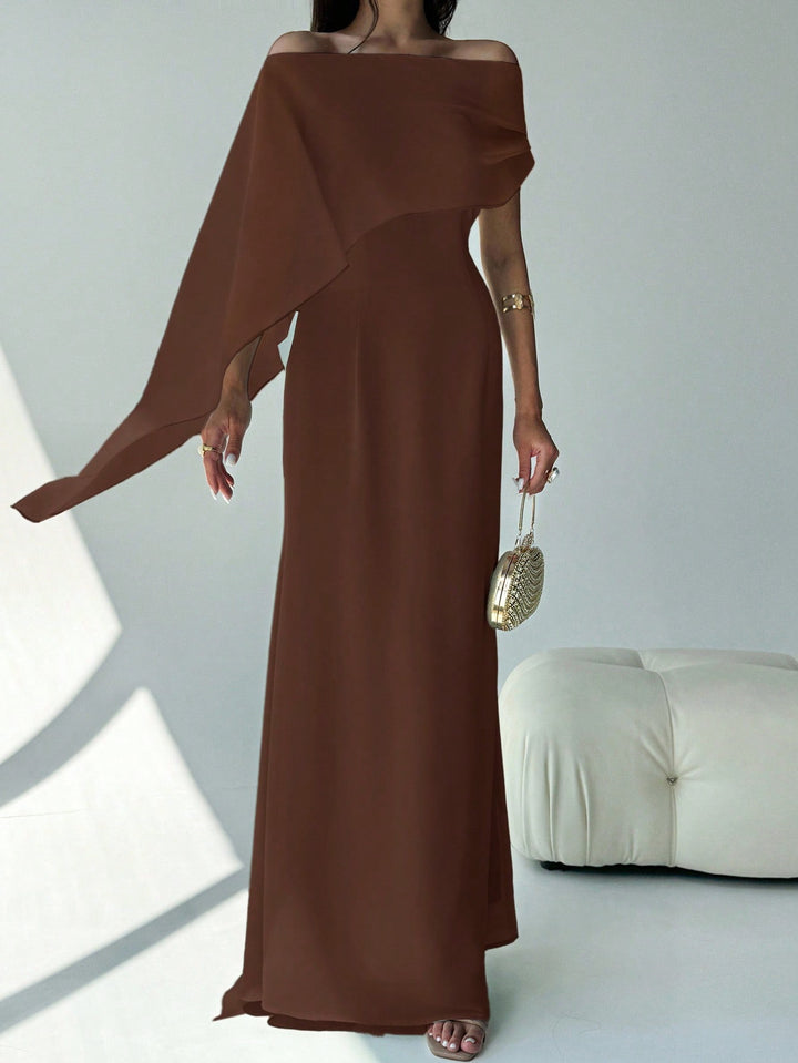 Rochie maxi SHEIN, maro