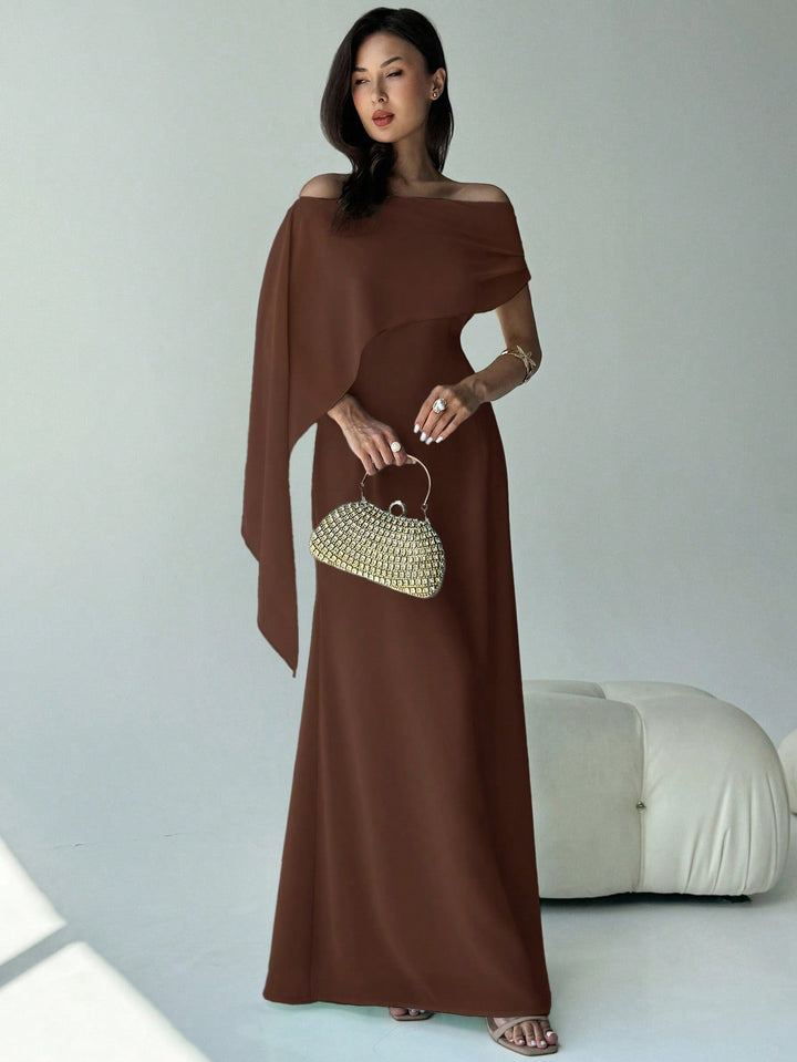 Rochie maxi SHEIN, maro