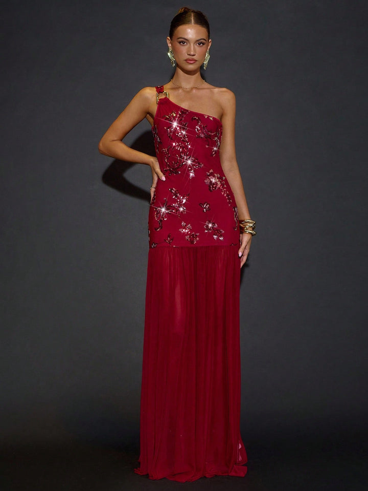 Rochie maxi SHEIN, vișiniu