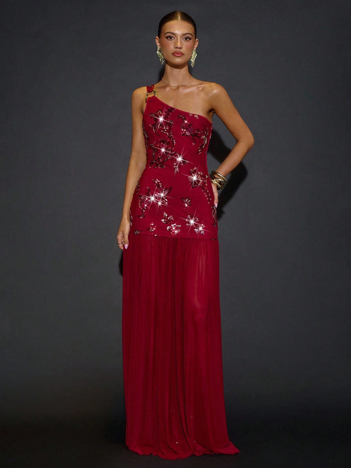 Rochie maxi SHEIN, vișiniu