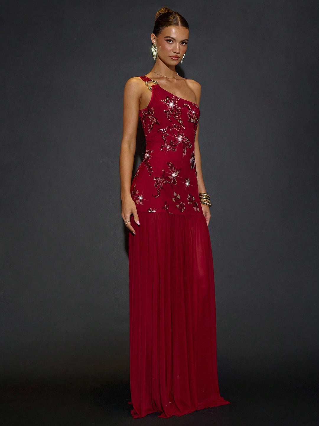 Rochie maxi SHEIN, vișiniu