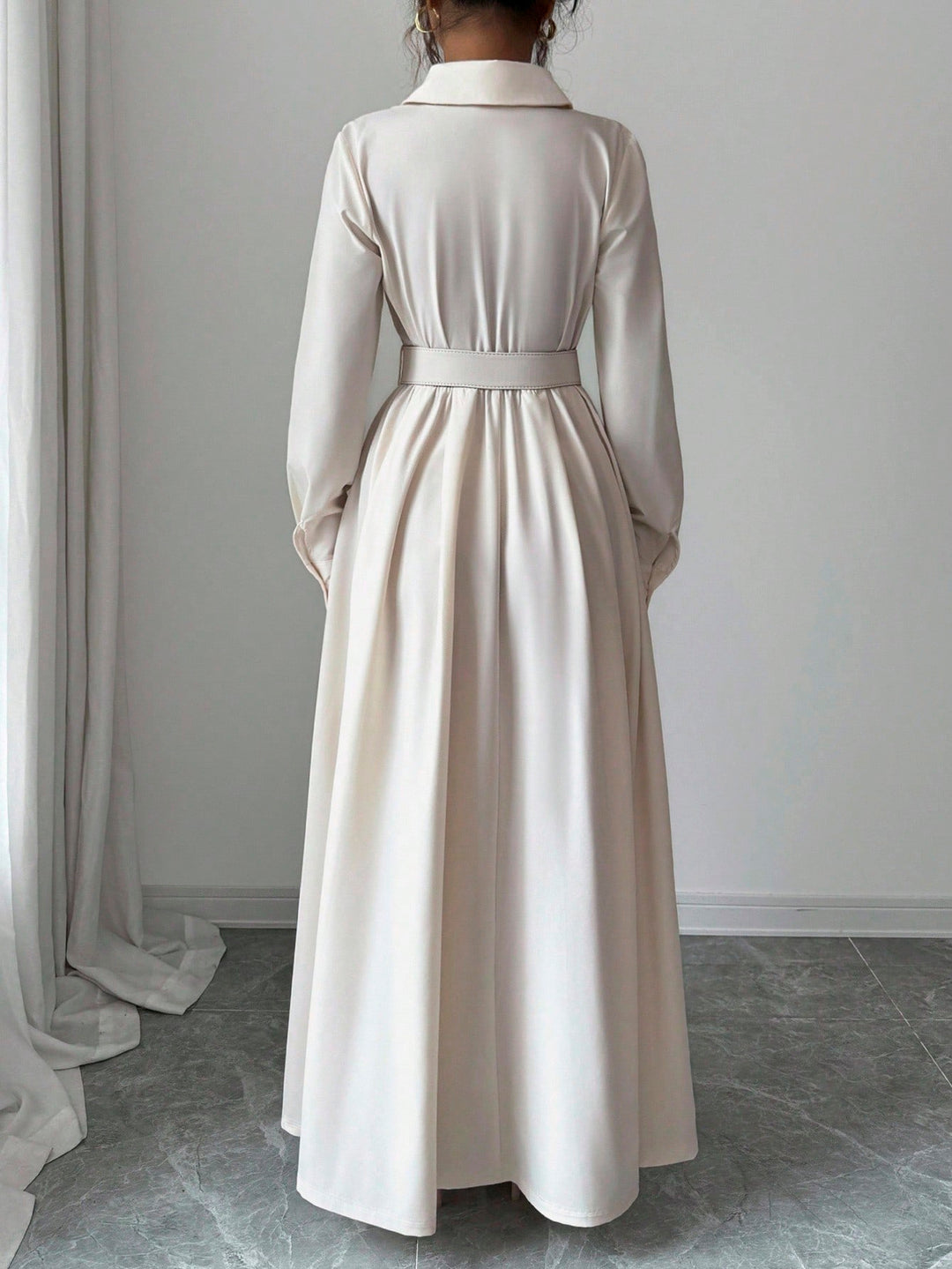SHEIN maxi ruha, krémszínű