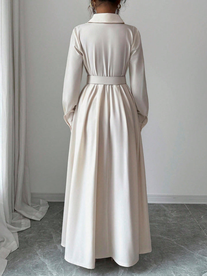 SHEIN maxi ruha, krémszínű
