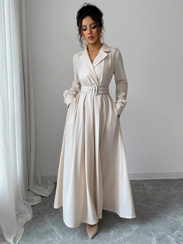 SHEIN maxi ruha, krémszínű