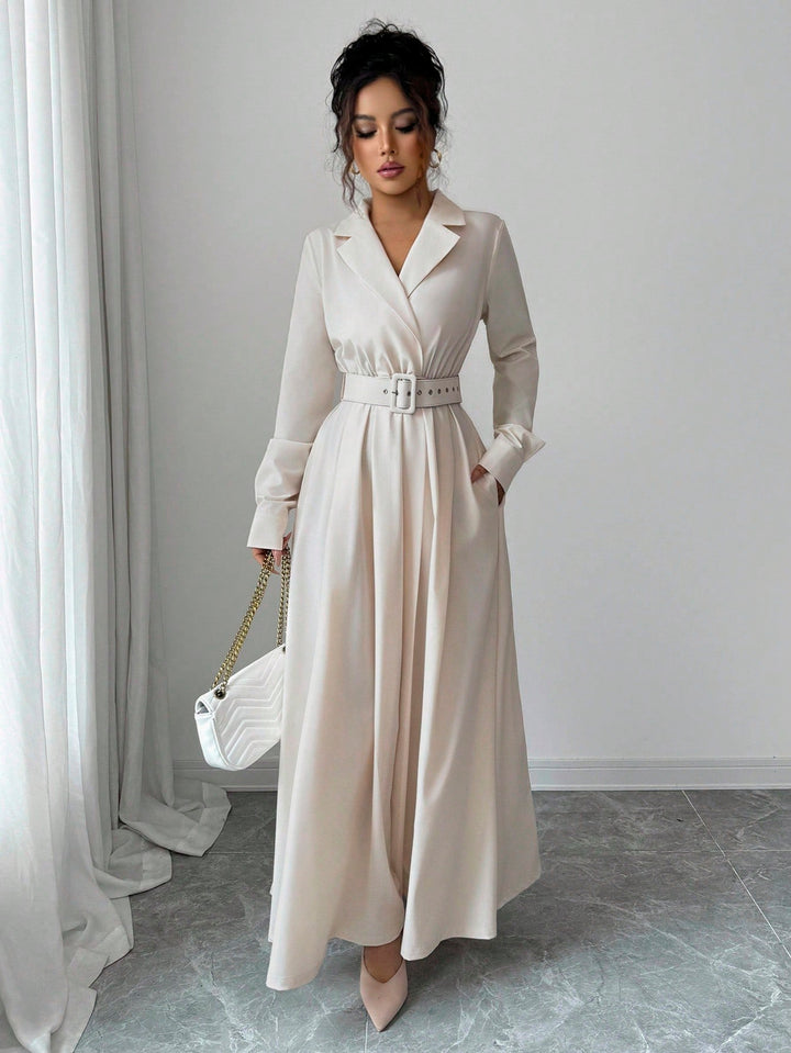 SHEIN maxi ruha, krémszínű