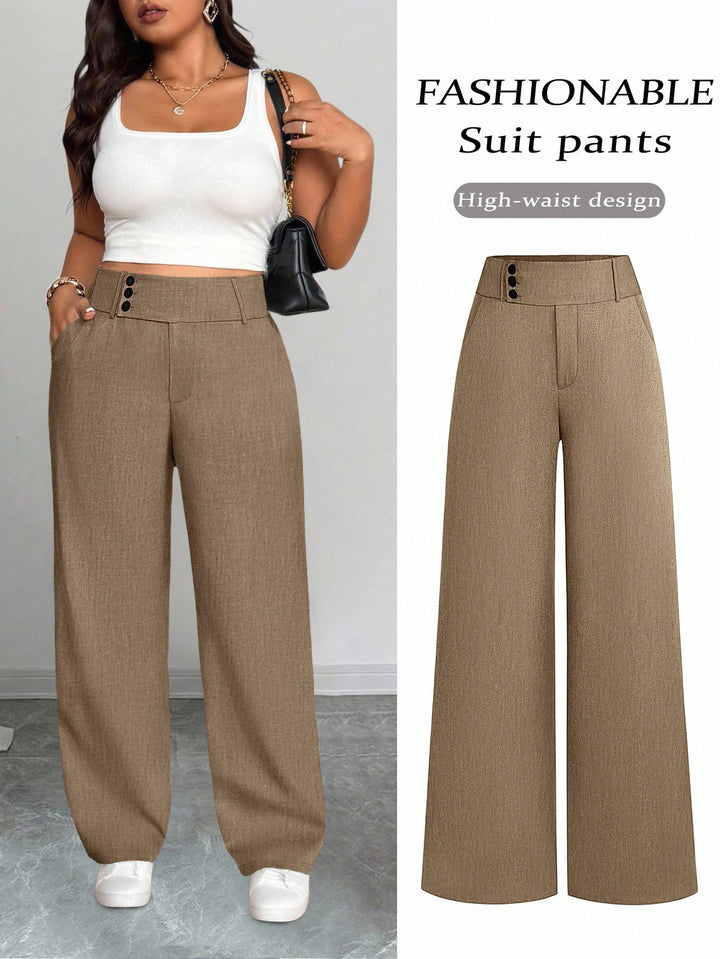 Pantaloni SHEIN, maro