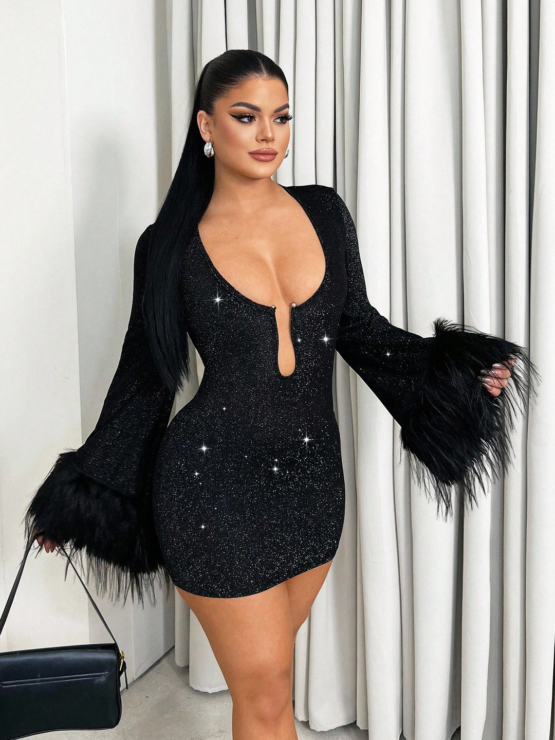 Rochie scurtă SHEIN, negru