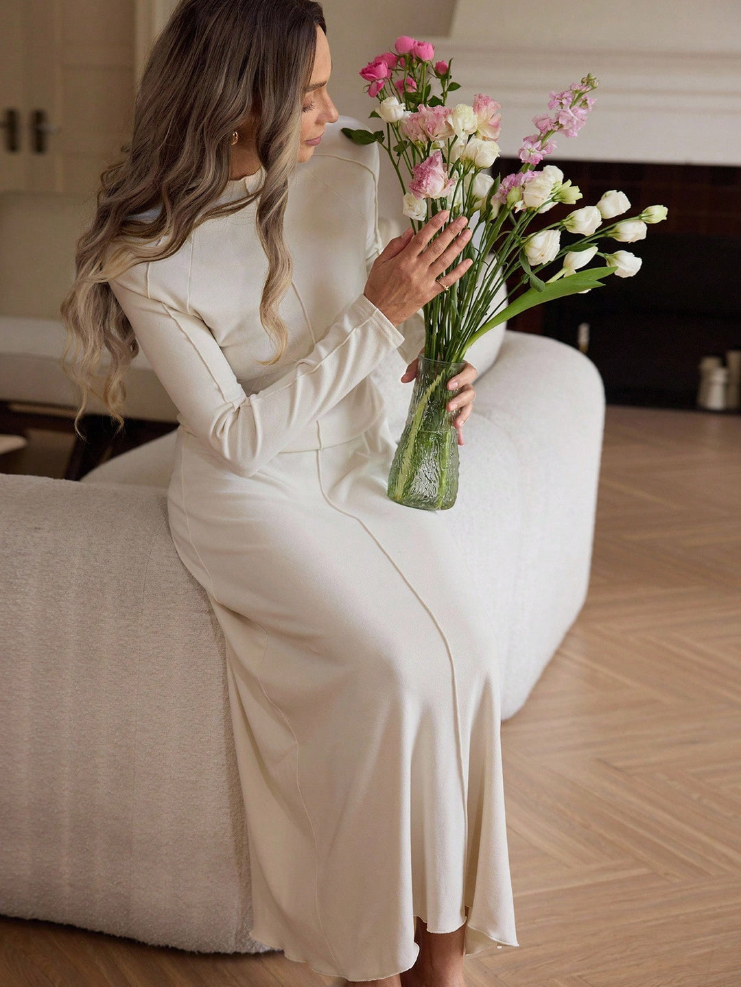 Rochie maxi SHEIN, portocaliu