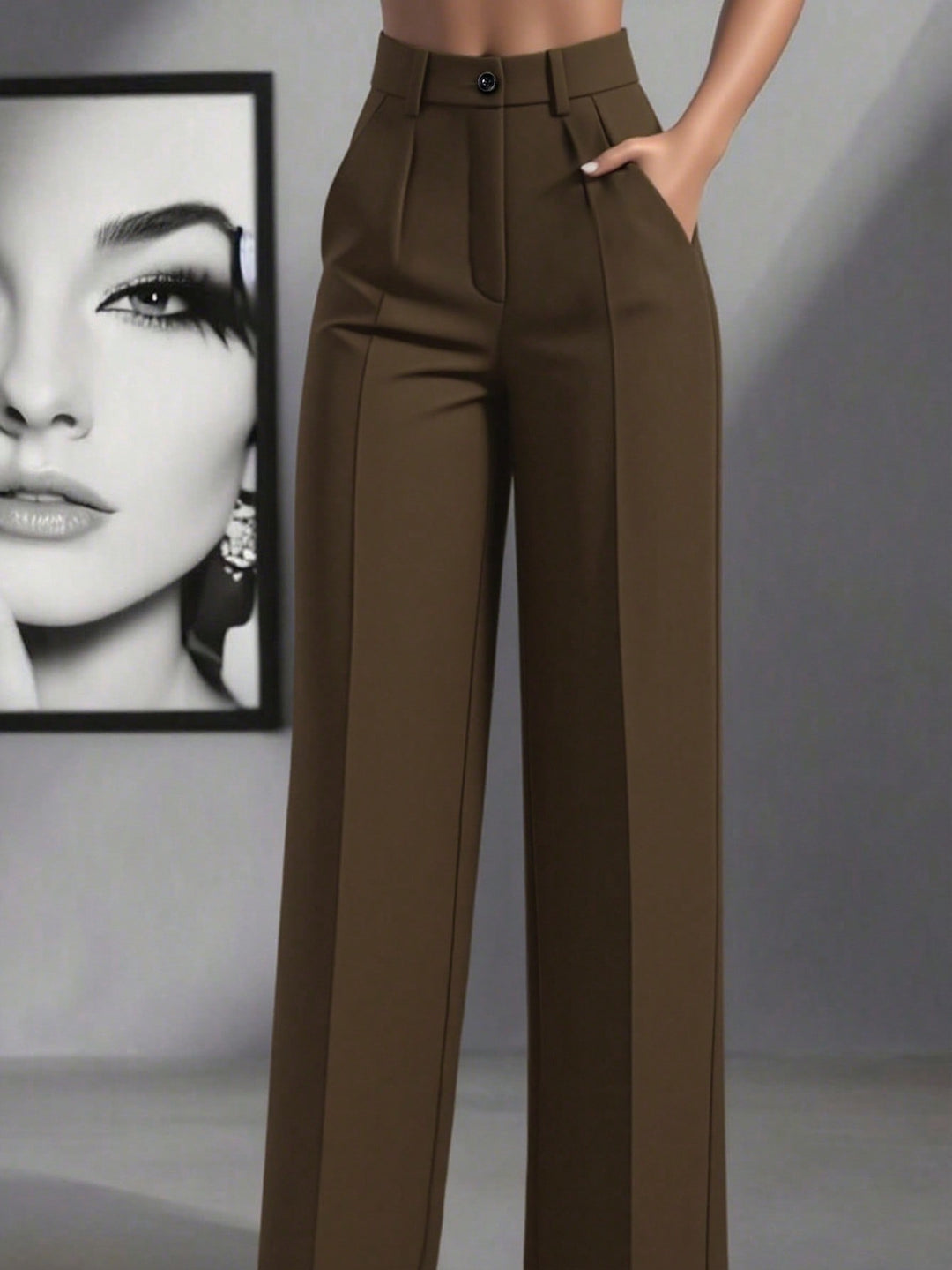 Pantalon SHEIN, maro