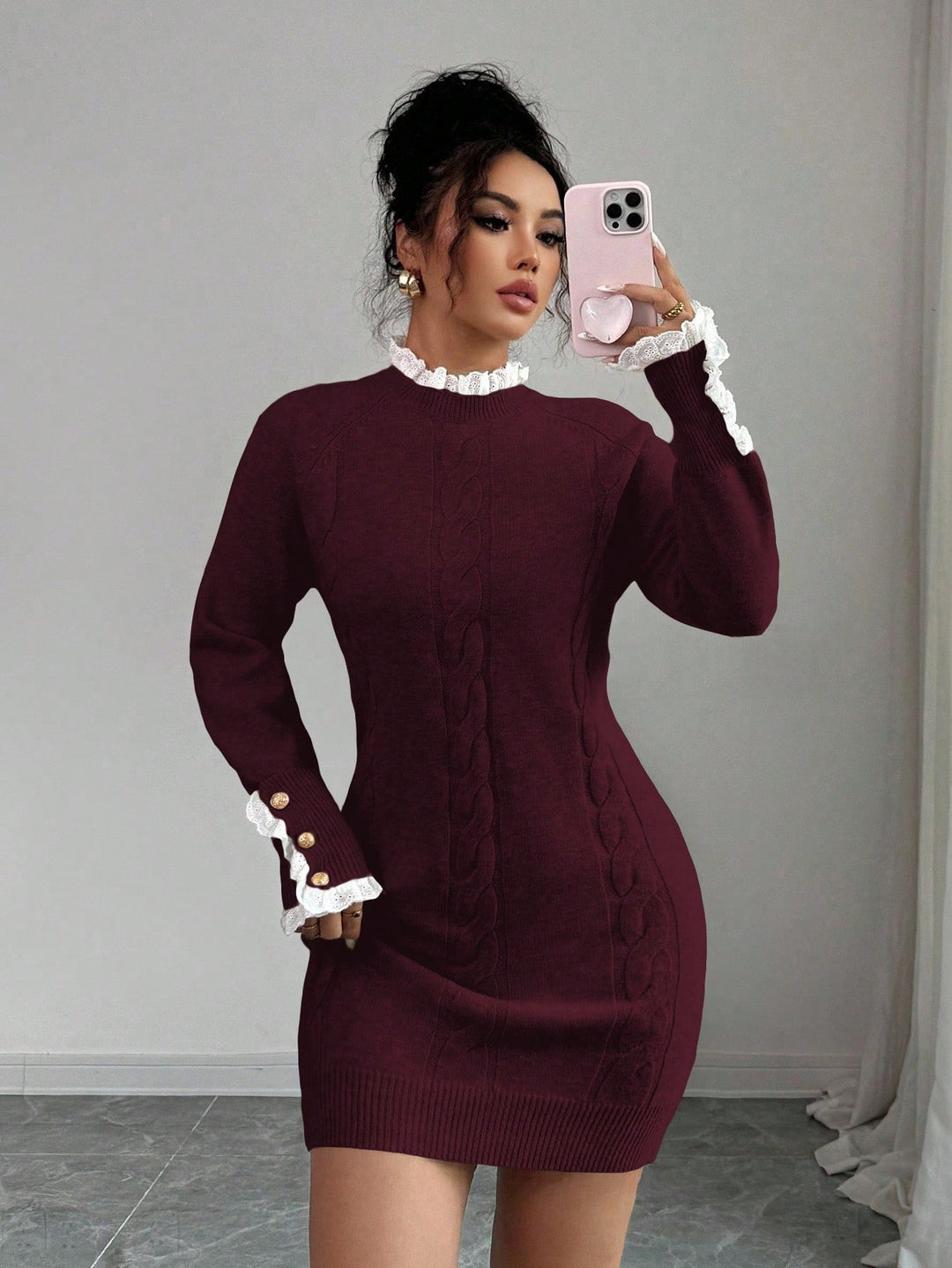 Rochie SHEIN, vișiniu