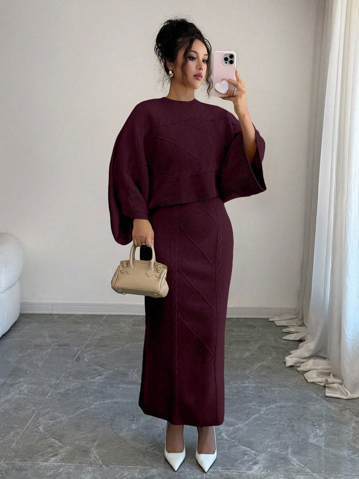 SHEIN készlet, meggypiros