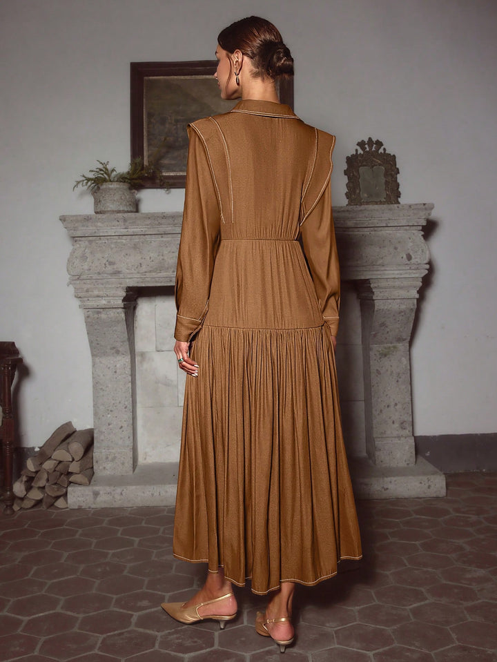 Rochie maxi SHEIN, maro