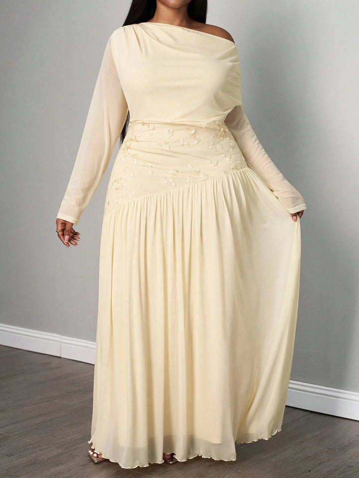 SHEIN Maxi Dress, Cream
