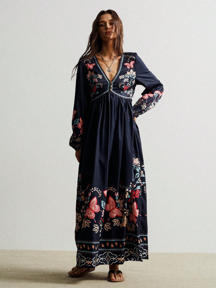SHEIN maxi ruha, kék