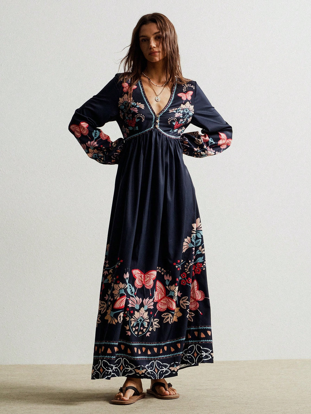 SHEIN maxi ruha, kék