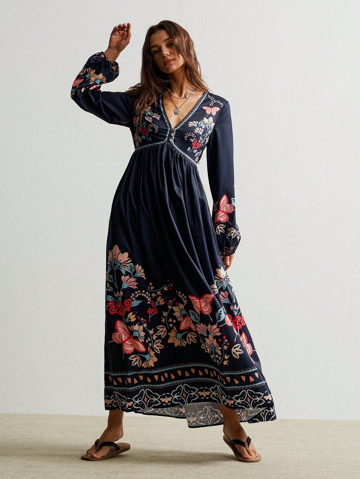 SHEIN maxi ruha, kék