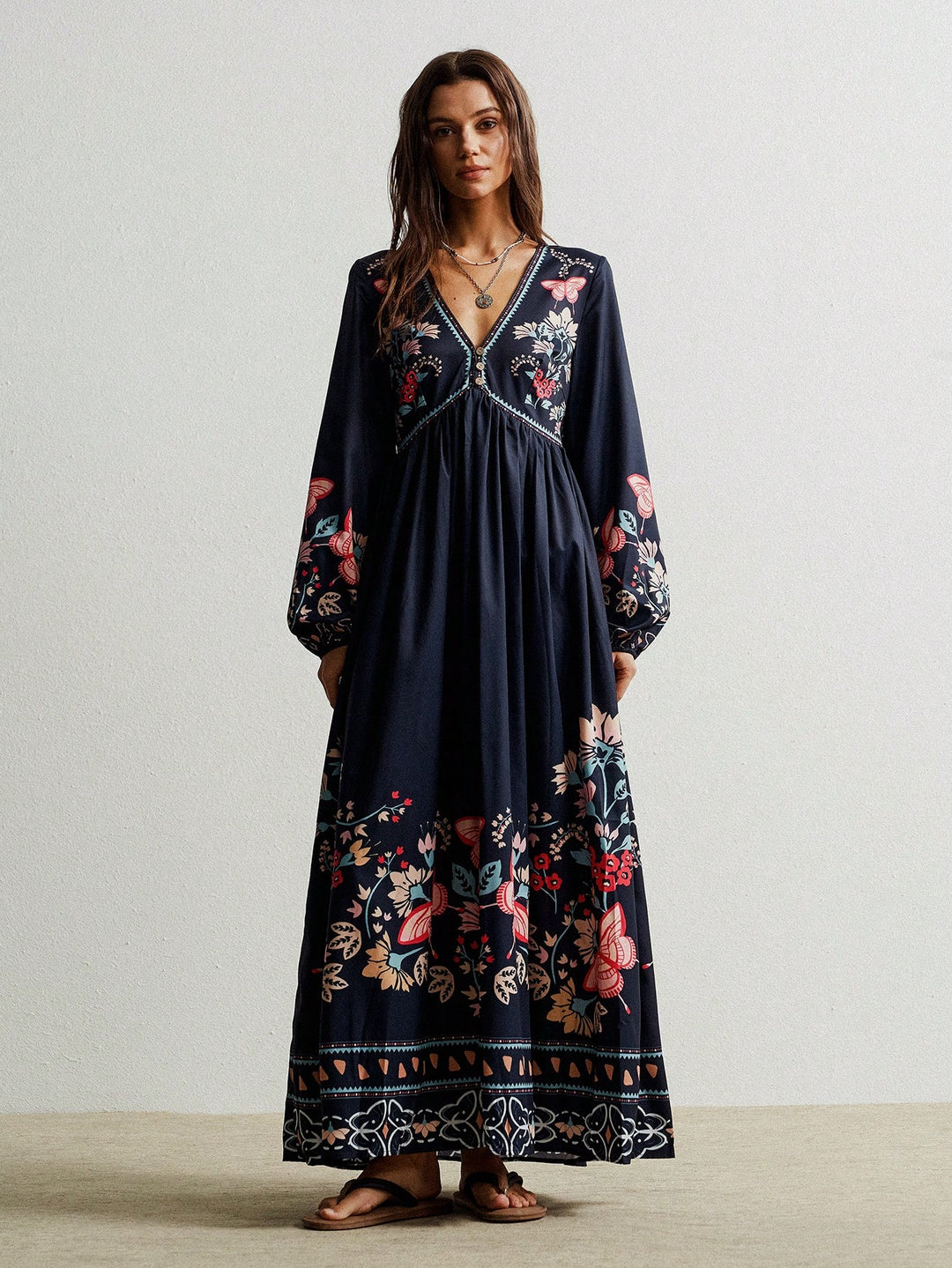 SHEIN maxi ruha, kék