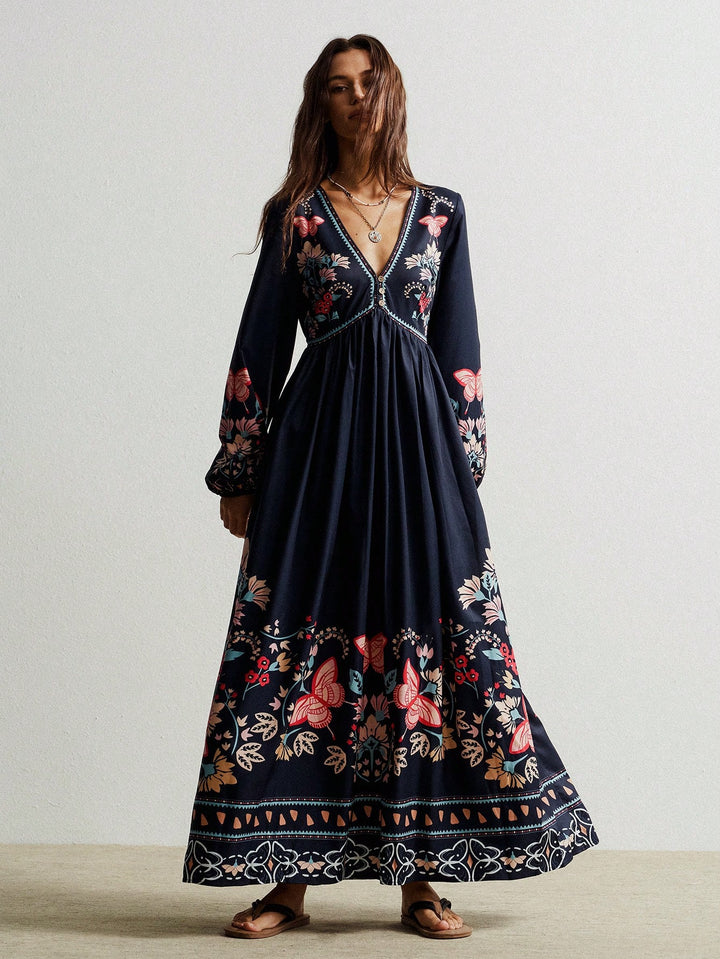 SHEIN maxi ruha, kék