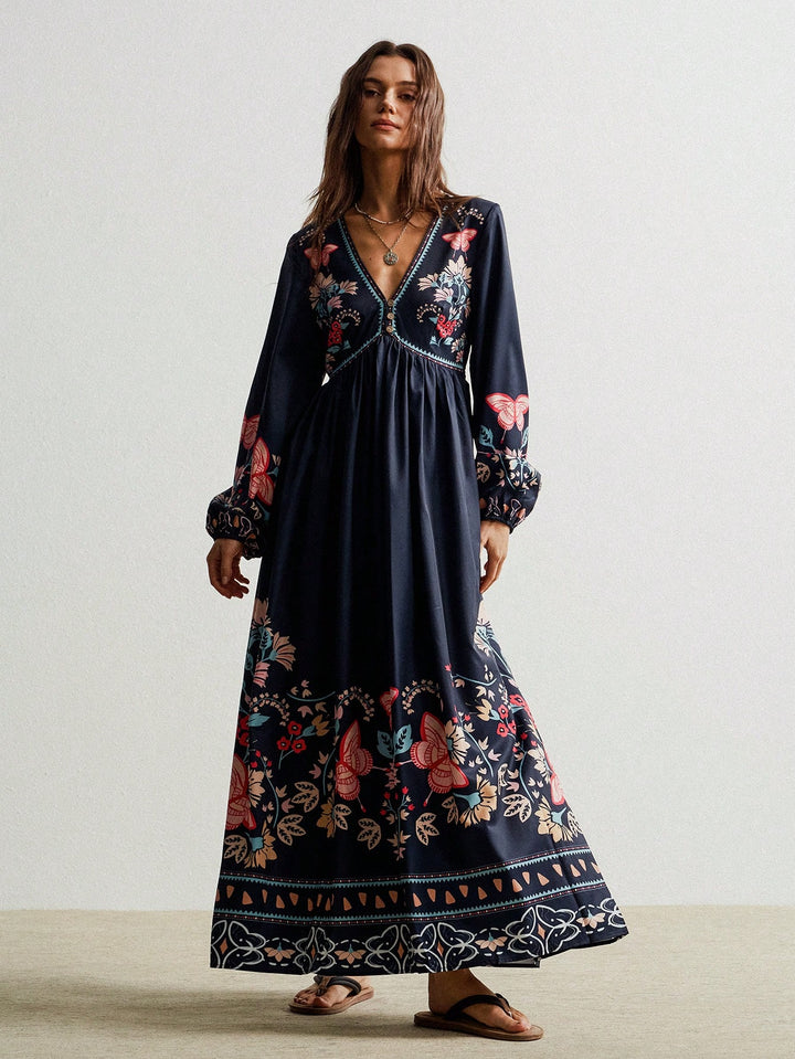 SHEIN maxi ruha, kék