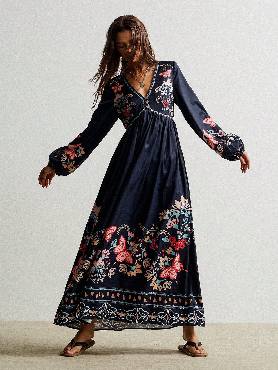 SHEIN maxi ruha, kék