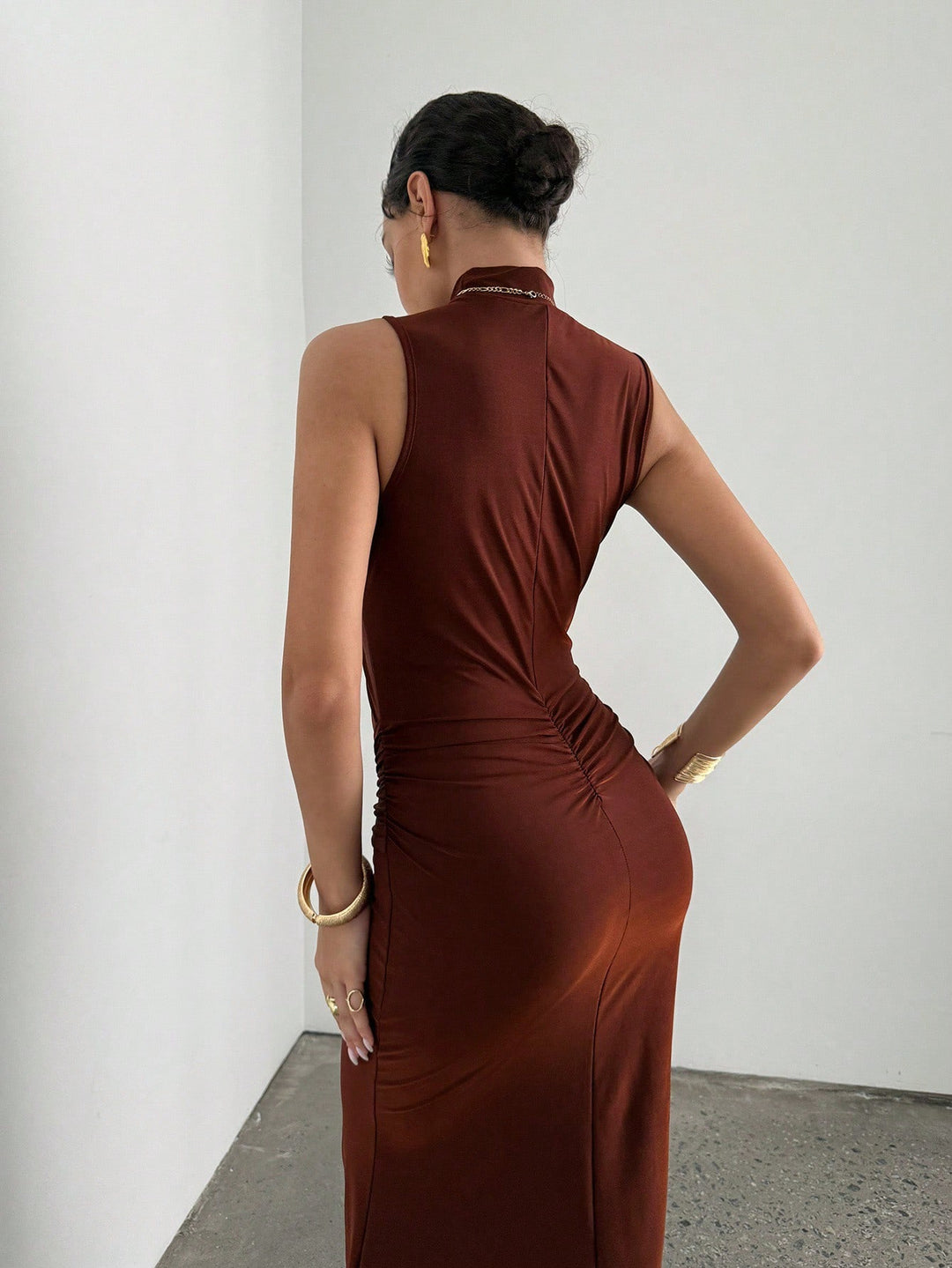 Rochie maxi SHEIN, maro